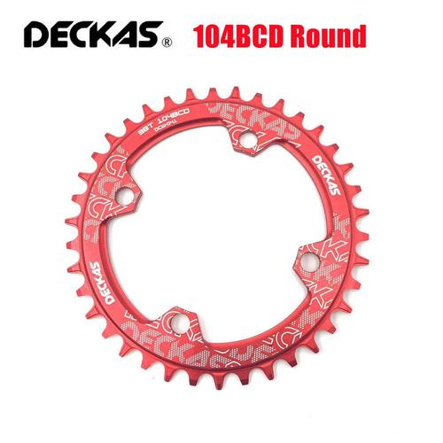 46t - 104bcd Round Rouge - Plateau Étroit Ovale/Rond Pour Vtt