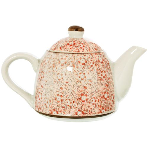 Théière En Céramique À Petites Fleurs Avec Infuseur En Acier