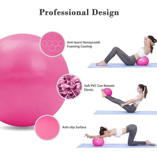 Lanjue Ballon Pilate de Gymnastique, 25cm Yoga Ball Anti-Slip  Anti-éclatement, Balles d'Exercices Fitness pour Entraînement Abdominal et  des Épaules, Équilibre, Sport, Pilates (Bleu) : : Sports et Loisirs