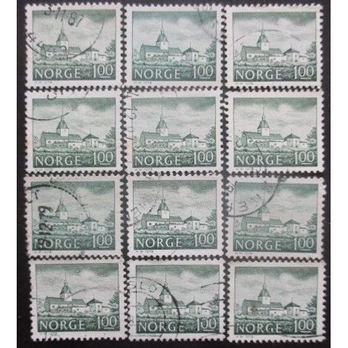 Norvege N°722 X 12 Oblitéré