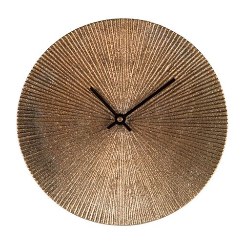 Horloge à poser Soleil or 20 cm en métal