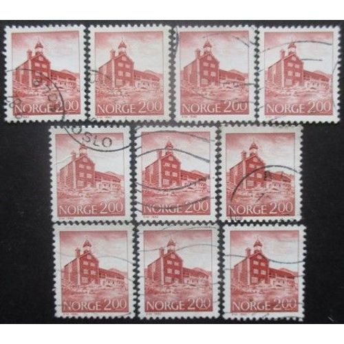 Norvege N°812 X 10 Oblitéré