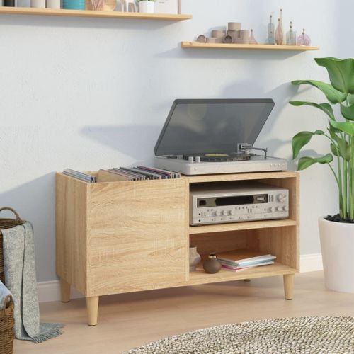 Vidaxl Armoire À Disques Chêne Sonoma 84,5x38x48 Cm Bois D'ingénierie
