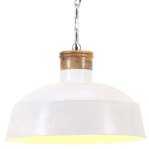 Vidaxl Lampe Suspendue Industrielle 58 Cm Blanc E27
