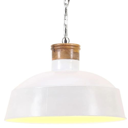 Vidaxl Lampe Suspendue Industrielle 32 Cm Blanc E27