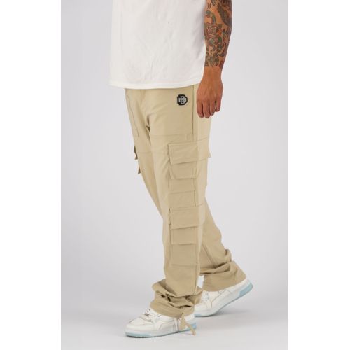 Black Bananas Monogram Tech Pantalon Cargo Sable