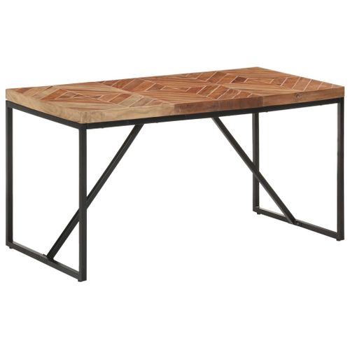 Vidaxl Table À Dîner 140x70x76 Cm Bois Massif D'acacia Et De Manguier