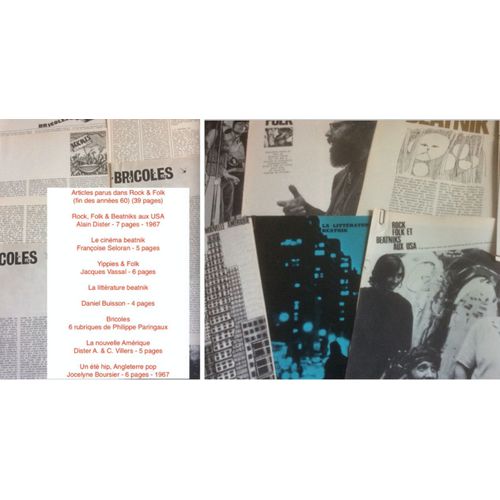 Musique : 12 Magazines (Rock Spirits-Best-Rock & Folk-Countrystyle-Guitares & Clavier-Sur La Même Longueur D’ Ondes) + Articles Parus Dans Rock & Folk & 12 Cartes & Flyers + Catalogue : Rock Français