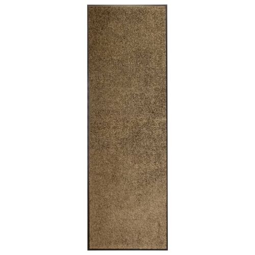 Vidaxl Paillasson Lavable Marron 60x180 Cm
