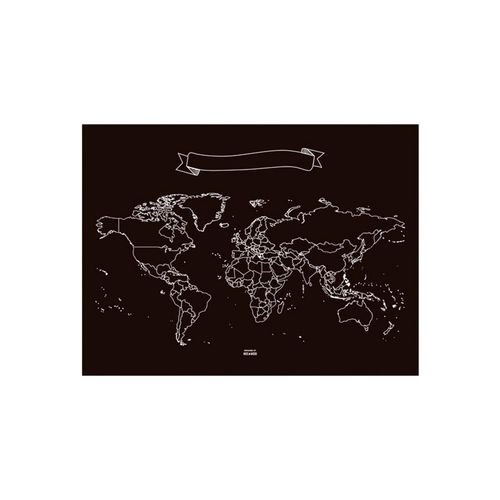 Carte au tableau - Tableau Woody Map / 60 x 45 cm