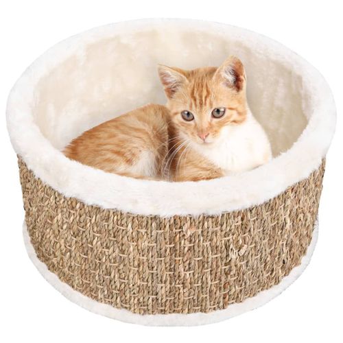 Vidaxl Panier Pour Chat Rond 36 Cm Herbiers Marins