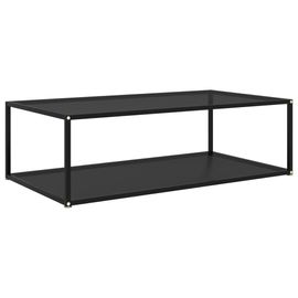 Vidaxl Table Basse Noir 120x60x35 Cm Verre Trempé