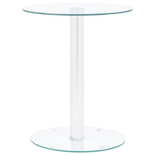 Table Basse Transparent 40 Cm Verre Trempé - Vidaxl