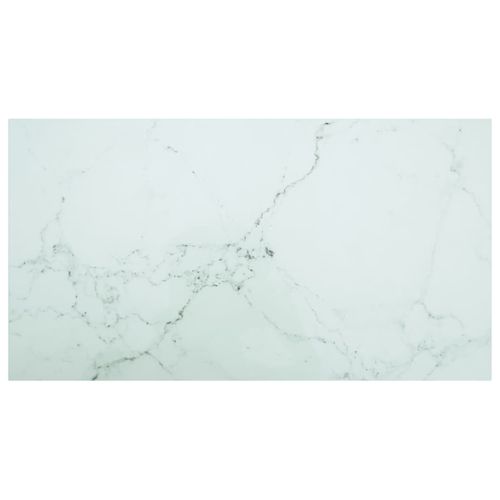 Vidaxl Dessus De Table Blanc 120x65 Cm 8 Mm Verre Trempé