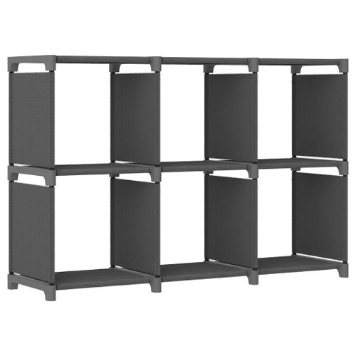 Étagère D'affichage 6 Cubes Gris 103x30x72,5 Cm Tissu - Vidaxl