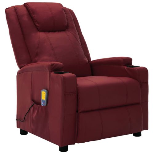 Vidaxl Fauteuil De Massage Inclinable Rouge Bordeaux Similicuir