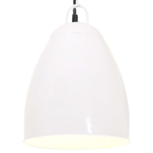 Vidaxl Lampe Suspendue Industrielle 25 W Blanc Rond 32 Cm E27