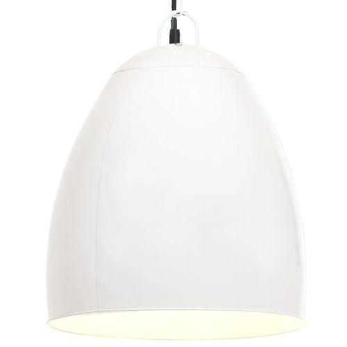 Vidaxl Lampe Suspendue Industrielle 25 W Blanc Rond 42 Cm E27