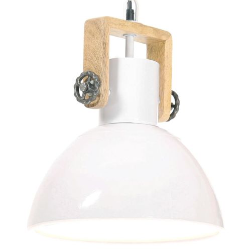 Vidaxl Lampe Suspendue Industrielle 25 W Blanc Rond 30 Cm E27