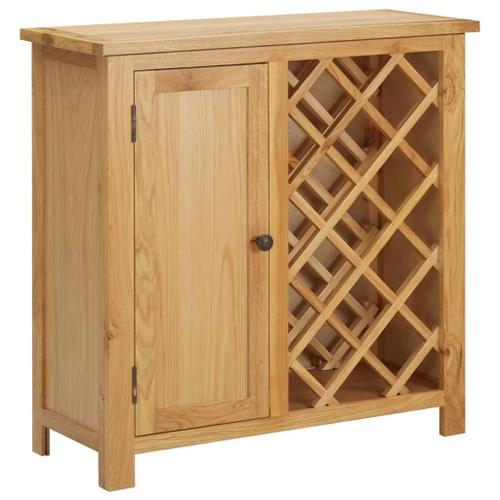 Vidaxl Casier À Bouteilles 11 Bouteilles 80x32x80cm Bois De Chêne