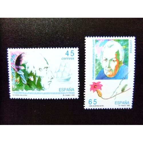 110 Espagne 1993 / Explorateur Et Navigateur (A. Malaspina - C. Mutis) / Edifil 3267 / 3268 ** Yvert 2859 / 2860 Mnh