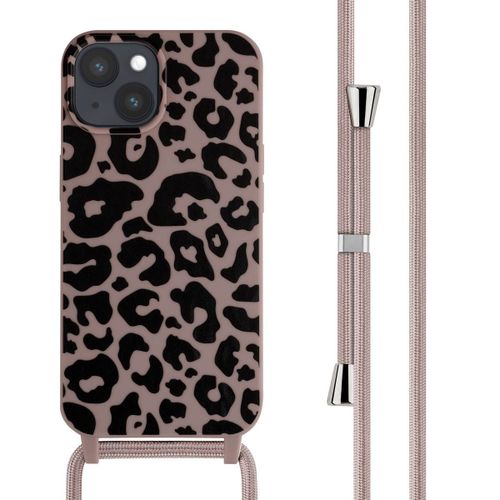 Imoshion Coque Design En Silicone Avec Cordon Iphone 15 Animal Pink