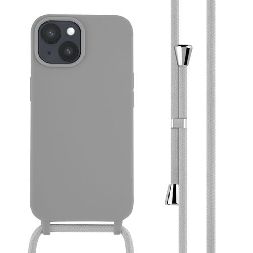 Imoshion Coque En Silicone Avec Cordon Iphone 15 Gris Clair