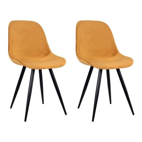 Label51 Chaises De Salle À Manger 2 Pcs Capri 46x56x88 Cm Ocre