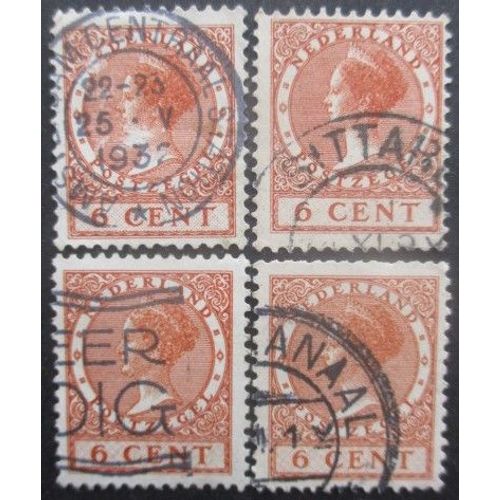 Pays-Bas N°139a X 4 Oblitéré