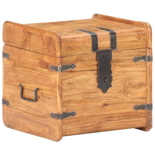 Coffre 40x40x40 Cm Bois D'acacia Solide - Vidaxl