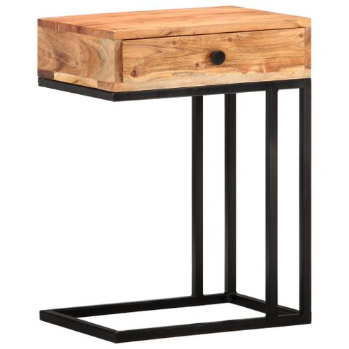 Vidaxl Table D'appoint En Forme D'u 45x30x61 Cm Bois D'acacia Massif