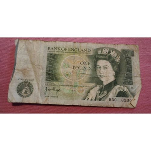 Billet One Pound Banque D'angleterre 1978