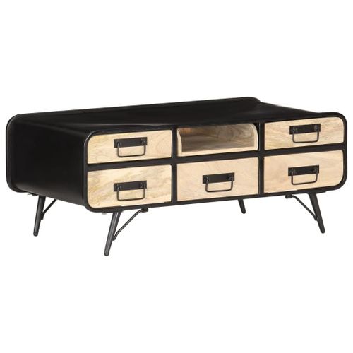 Table Basse 100x50x40 Cm Bois De Manguier Massif - Vidaxl