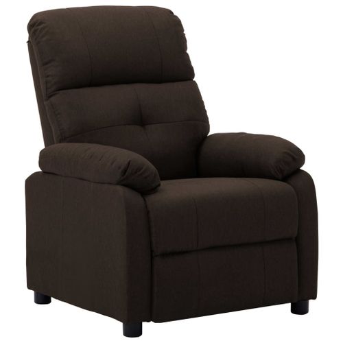 Fauteuil Inclinable Marron Foncé Tissu - Vidaxl