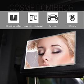 BLANC - Miroir cosmétique de courtoisie de pare-soleil de voiture