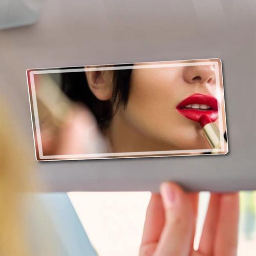 BLANC - Miroir cosmétique de courtoisie de pare-soleil de voiture