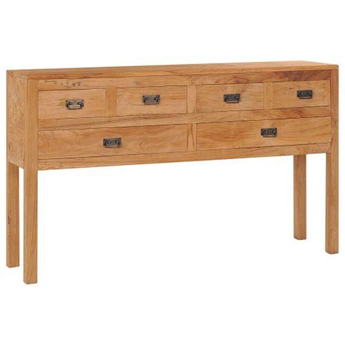 Vidaxl Buffet 125x30x75 Cm Bois De Teck Massif