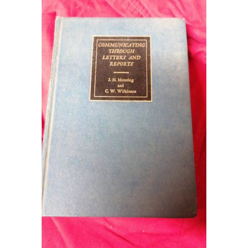 Communicating Through Letters And Reports De Menning Et Wilkinson