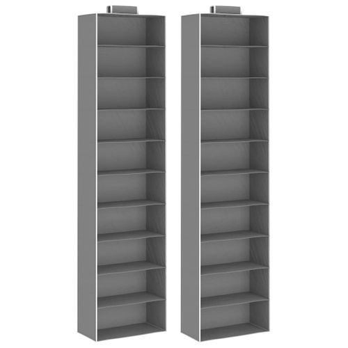 Vidaxl ?Tag¿¿Res Suspendues De Rangement 2 Pcs 10 Niveaux Tissu