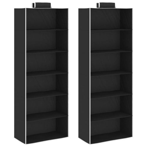 Étagères Suspendues De Rangement 2 Pcs 6 Niveaux Tissu - Vidaxl