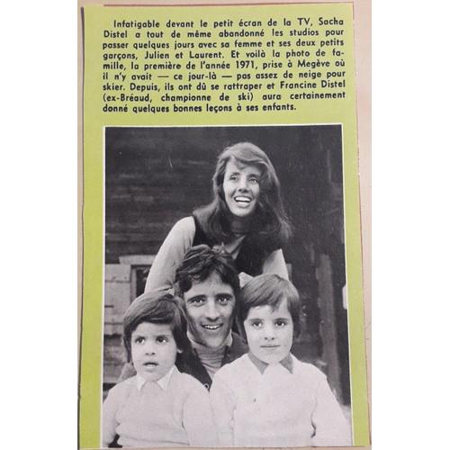 Sacha Distel [Coupure De Presse - 1970] - 12,5 X 8 Cm