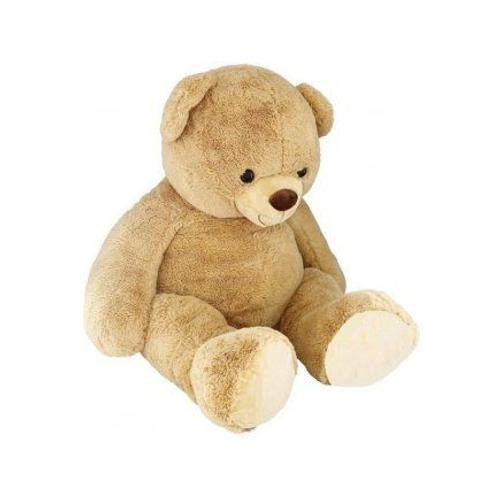 Peluche Méga Ours Beige 1 Metre 75 - Doudou Sam Xxxl - Set Peluche Geante 175cm + 1 Carte Tigre