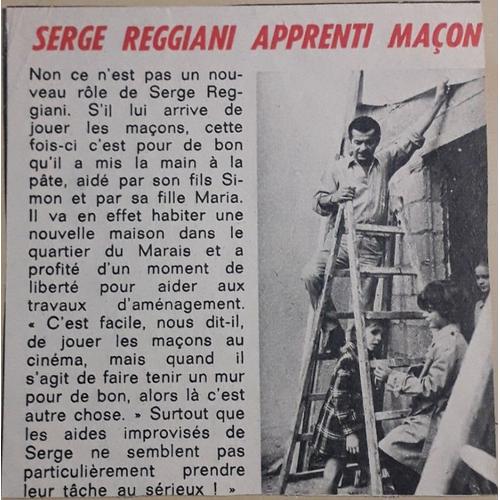 Serge Reggiani [Coupure De Presse - 1970] - 9,5 X 9,5 Cm