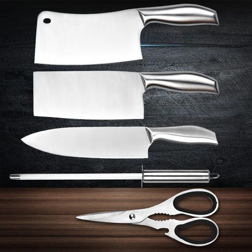 Ensemble De Couteaux En Acier Inoxydable Ensemble De Couteaux En Acrylique Ensemble Multifonctionnel De Six Pieces Ensemble Cadeau Couteau En Acier Inoxydable Poignée Sandwich Ensemble De Cinq Pieces