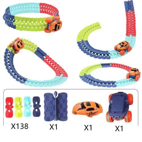 Jouet de Voiture de Piste Enfant, 138 Pièces Jouet avec 3 Jouets