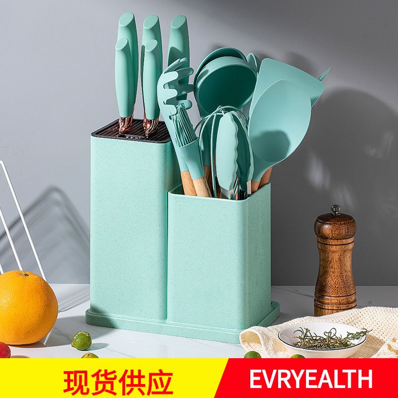 Ensemble De 19 Ustensiles De Cuisine En Silicone Avec Manche... - 2