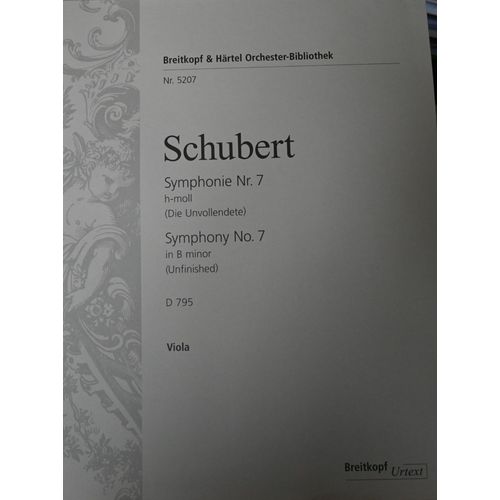 Schubert : Symphonie N° 7 Inachevée - Partie Alto