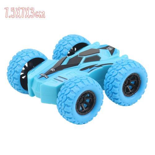 couleur 7.5X7X3cm C Voiture jouet pour garçon, jouet à quatre roues  motrices, véhicule tout-terrain, cascadeur et vidage, inertie Double face,  cadeau idéal