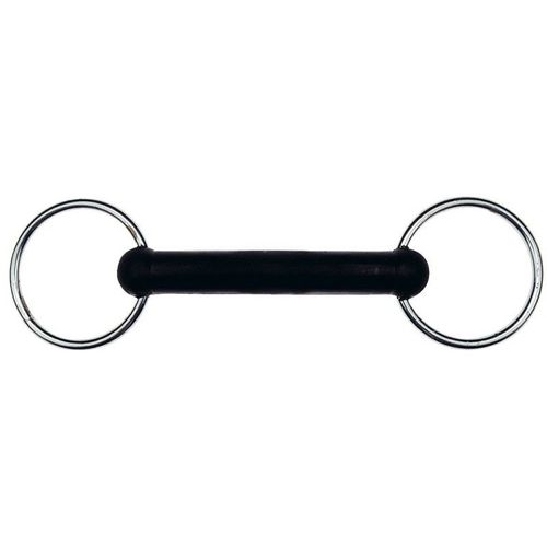 Mors 2 Anneaux Feeling Caoutchouc, Droit - Taille : 125 Mm, Epaisseur Du Canon : 18 Mm, Souple, Diamètre Des Anneaux : 65 Mm, Canons : Pleins
