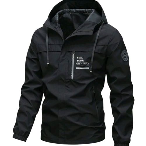 Veste Coupe-Vent Imperméable Pour Homme, Noir, Taille Xl/52 - Idéale Pour L’Automne Et Le Printemps